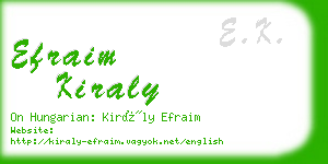 efraim kiraly business card